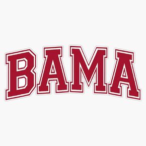 Bama Varsity Style Alabama Pride Flag Sticker Vinyl Decal Sticker 5 " in Saudi Arabia