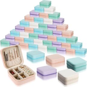 Batiyeer 80 Pcs Small Jewelry Boxes Bulk Mini Travel Jewelry Case Organizer for Women Wedding Bridesmaid Proposal Valentine Return Gift in Saudi Arabia