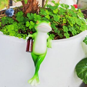 Adorable Miniature Frog Figurines - Perfect Plant Decorations for pots, Frog Garden Decor/Funny Frog Figurines for Stunning Plant and Home Decor in Saudi Arabia
