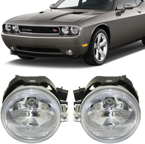 لعام 2011 2012 2013 2014 Dodge Challenger Fog Lights - 2010 Dodge Charger Fog Lights - Fit Driver Side and Side Prastenger - يشمل العدسة والسكن والبلد in Saudi Arabia