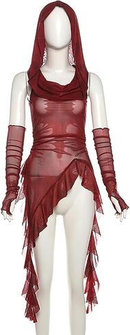 Hoodies Vest Top for Women Y2k Wasteland Rogue Medieval Tops Sleeveless Going Out Hooded Tops Streetwear in Saudi Arabia