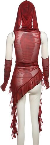 Hoodies Vest Top for Women Y2k Wasteland Rogue Medieval Tops Sleeveless Going Out Hooded Tops Streetwear in Saudi Arabia