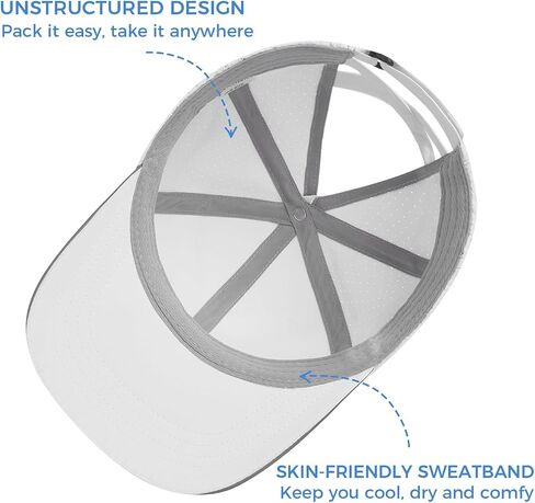 Women Criss Cross Ponytail Baseball Cap, Breathable Mesh Run Ponycaps, Reflective Quick Dry Trucker Hat, Cooling Sport Cap in Saudi Arabia