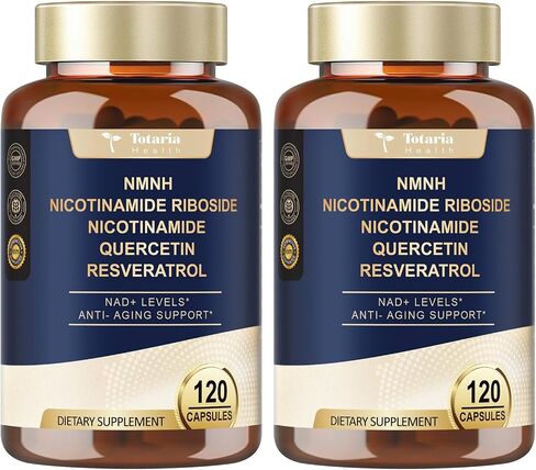 NMNH (Dihydronicotinamide Mononucleotide), NMN Alternative Supplement w/Niacinamide (Vitamin B3), Quercetin, Trans-Resveratrol, Support NAD+, Skin Cell Health*, Anti-Aging & Energy, 120 Caps in Saudi Arabia