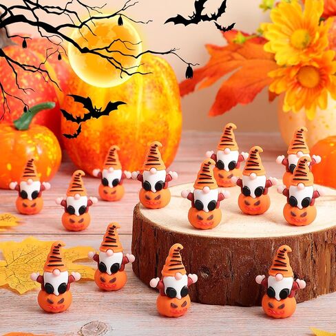 25 PCS Halloween Gnomes Decorations Mini Pumpkin Gunomes Figures Gnome تمثال تمثال الهالوين الداخلي مكتب الحفلات مكتب حديقة مزحّد هدايا تقديم الخدعة أو علاج هدية DIY in Saudi Arabia