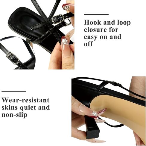 Women's Black Stiletto Strappy Heels Sandals Open Tee Hite Hist Cheels Slingback Shoes Womens Dress Frictals Most Sexy Party Pumps 2025 Black Size 8.5 in Kuwait