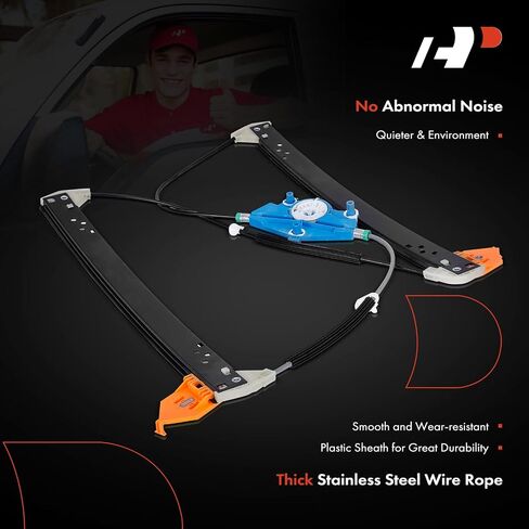 A-Premium Power Window Regulator Without Motor Compatible with Audi A8 Quattro 2004-2010 S8 2007-2009 Sedan Front Left Driver Side in Saudi Arabia