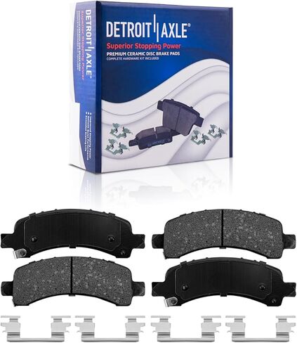 Detroit Axle - 8-Lug Rear Brake Kit for 2003-2020 Chevy GMC Express Savana 2500 3500 [4.63" Inch Diameter Center Hole] Brake Rotors and Ceramic Brakes Pads: 12.99" inch Rotor [Single Rear Wheel ONLY] in Saudi Arabia