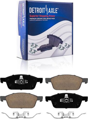 Detroit Axle - Front Brake Kit for Ford 2013-2019 Escape 2014-2018 Ford Transit Connect Disc Brake Rotors Ceramic Brakes Pads Replacement: 12.6" inch Rotors in Saudi Arabia