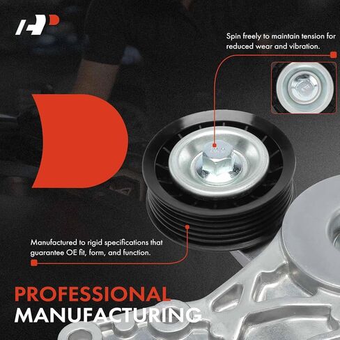 A-Premium Belt Tensioner Assembly with Pulley Compatible with Porsche Cayenne 2011-2014 2016, 3.6L, Gas, Replace# 03H145288C, 03H145299C in Saudi Arabia