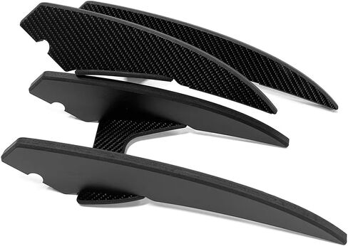 CONVOY Front Bumper Devil's Claws Canard Wing Ver.2 Partial Carbon Fiber Pattern (Top Surface Wrapped in Carbon Fiber Black Vinyl) Compatible with Kia Stinger 2018-2023 GT & GT-Line Models in Saudi Arabia