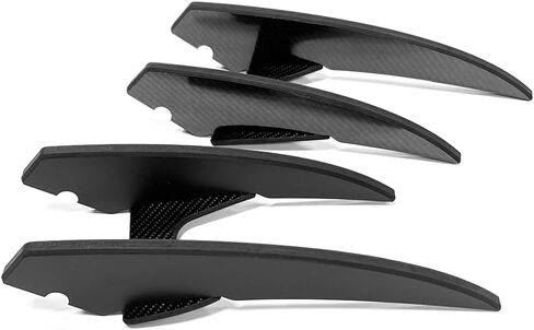 CONVOY Front Bumper Devil's Claws Canard Wing Ver.2 Partial Carbon Fiber Pattern (Top Surface Wrapped in Carbon Fiber Black Vinyl) Compatible with Kia Stinger 2018-2023 GT & GT-Line Models in Saudi Arabia