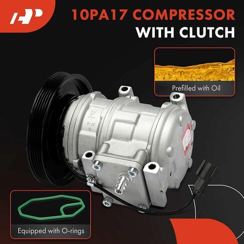 مكيف الهواء A-premium ضاغط AC مع قابض A/ C (بكرة W/ 5-Groove) متوافق مع Honda Accord 2.2L 1990 1991 1992 ، مع ضاغط 10PA17C in Saudi Arabia