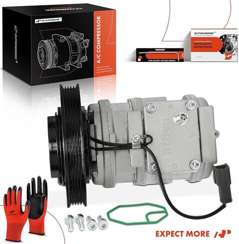 مكيف الهواء A-premium ضاغط AC مع قابض A/ C (بكرة W/ 5-Groove) متوافق مع Honda Accord 2.2L 1990 1991 1992 ، مع ضاغط 10PA17C in Saudi Arabia