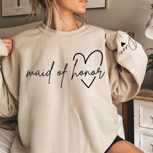 خادمة مخصصة للشرف من النوع الثقيل ، Matron of Honor Crewneck ، هوديي وصيفات الشرف ، سترة حفلات الزفاف ، هدايا للعروس in Saudi Arabia