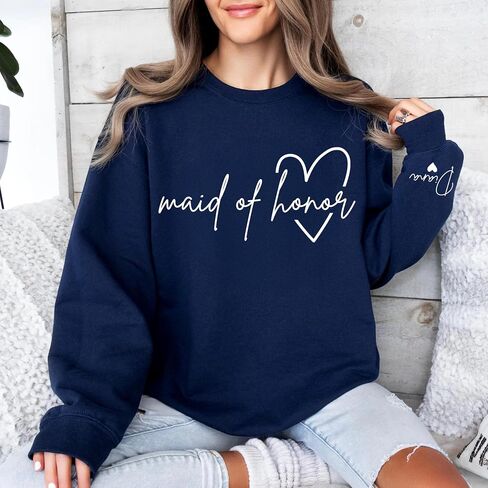 خادمة مخصصة للشرف من النوع الثقيل ، Matron of Honor Crewneck ، هوديي وصيفات الشرف ، سترة حفلات الزفاف ، هدايا للعروس in Saudi Arabia