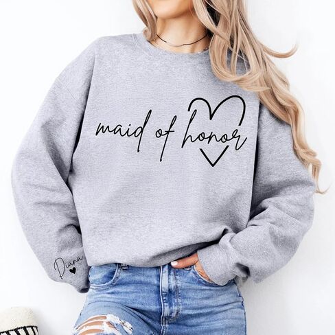 خادمة مخصصة للشرف من النوع الثقيل ، Matron of Honor Crewneck ، هوديي وصيفات الشرف ، سترة حفلات الزفاف ، هدايا للعروس in Saudi Arabia