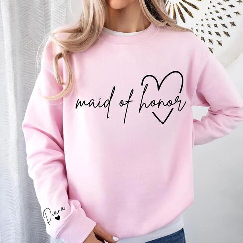 خادمة مخصصة للشرف من النوع الثقيل ، Matron of Honor Crewneck ، هوديي وصيفات الشرف ، سترة حفلات الزفاف ، هدايا للعروس in Saudi Arabia