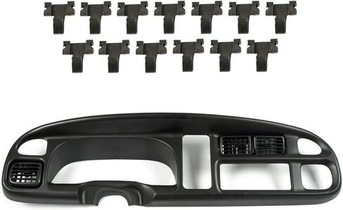 CROSSDESIGN Dash Board Bezel Cover Cap Compatible with 1998 1999 2000 2001 Dodge Ram 1500 1998-2002 Dodge Ram 2500 3500 Instrument Panel Cover w/Vents in Saudi Arabia