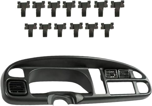 CROSSDESIGN Dash Board Bezel Cover Cap Compatible with 1998 1999 2000 2001 Dodge Ram 1500 1998-2002 Dodge Ram 2500 3500 Instrument Panel Cover w/Vents in Saudi Arabia