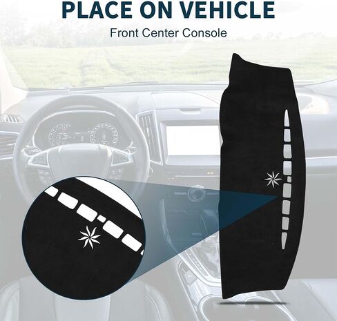 Dash Cover for Ford Edge Non-Slip Dash Cover Mat | Front Dash Cover Mat Black 1Pcs in Saudi Arabia