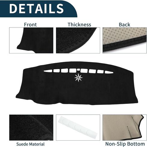 Dash Cover for Ford Edge Non-Slip Dash Cover Mat | Front Dash Cover Mat Black 1Pcs in Saudi Arabia