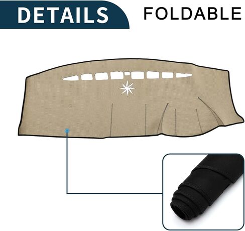 Dash Cover for Ford Edge Non-Slip Dash Cover Mat | Front Dash Cover Mat Black 1Pcs in Saudi Arabia