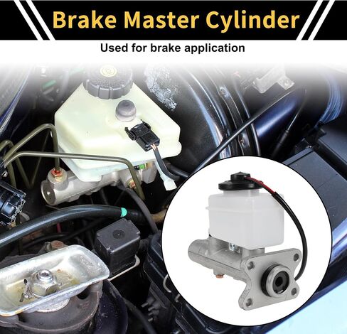 1 Pc Brake Master Cylinder for Toyota HILUX LN3 LN6 1983-1998 Hydraulic Master Cylinder Durable Aluminum Alloy Engine Compartment with Reservoir Silver Tone in Saudi Arabia