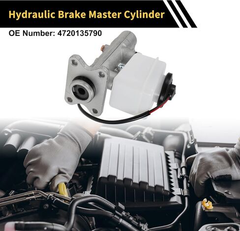 1 Pc Brake Master Cylinder for Toyota HILUX LN3 LN6 1983-1998 Hydraulic Master Cylinder Durable Aluminum Alloy Engine Compartment with Reservoir Silver Tone in Saudi Arabia