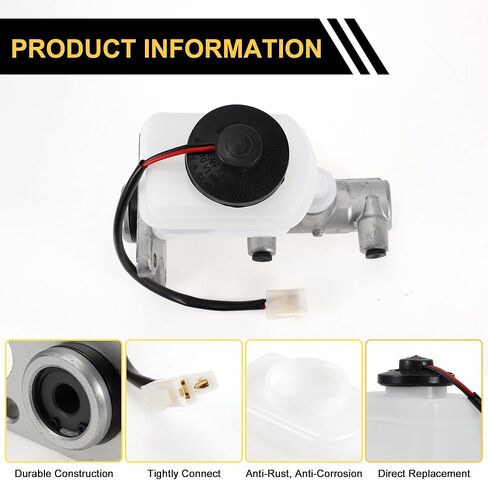 1 Pc Brake Master Cylinder for Toyota HILUX LN3 LN6 1983-1998 Hydraulic Master Cylinder Durable Aluminum Alloy Engine Compartment with Reservoir Silver Tone in Saudi Arabia
