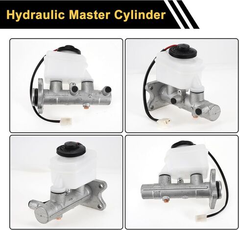 1 Pc Brake Master Cylinder for Toyota HILUX LN3 LN6 1983-1998 Hydraulic Master Cylinder Durable Aluminum Alloy Engine Compartment with Reservoir Silver Tone in Saudi Arabia
