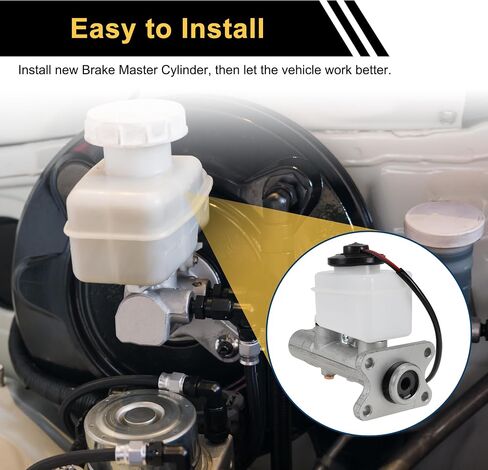 1 Pc Brake Master Cylinder for Toyota HILUX LN3 LN6 1983-1998 Hydraulic Master Cylinder Durable Aluminum Alloy Engine Compartment with Reservoir Silver Tone in Saudi Arabia