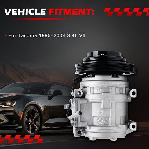 AC Compressor Fit for Tacoma 1995-2004 3.4L V6, A/C Air Conditioning Compressors with Clutch Replace for 68324, 883200401, 8832004010, 883200401084, 8832035550, 883203555084 in Saudi Arabia
