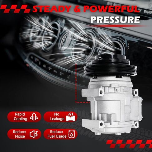 AC Compressor Fit for Tacoma 1995-2004 3.4L V6, A/C Air Conditioning Compressors with Clutch Replace for 68324, 883200401, 8832004010, 883200401084, 8832035550, 883203555084 in Saudi Arabia