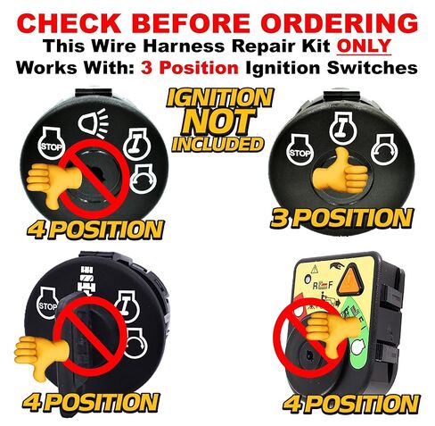Replacement Starter Ignition Wire Harness for Toro Wheel Horse and Many More - Made in The USA! - HD Switch in Saudi Arabia
