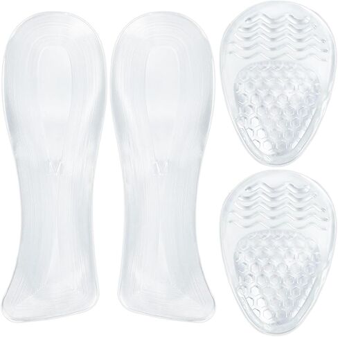 Weight Shifting Insoles for High Heels, Gel Soft Comfort High Heel Inserts Self-Adhesive Anti-Slip Weight Cushion Pads Transparent Feet Protectors Shoe Inserts for Women in Saudi Arabia