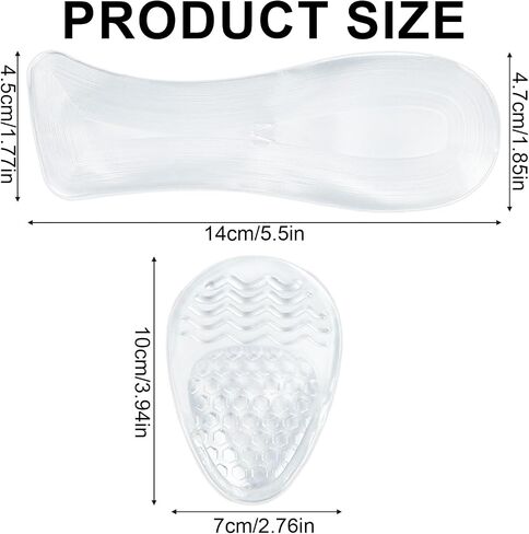 Weight Shifting Insoles for High Heels, Gel Soft Comfort High Heel Inserts Self-Adhesive Anti-Slip Weight Cushion Pads Transparent Feet Protectors Shoe Inserts for Women in Saudi Arabia