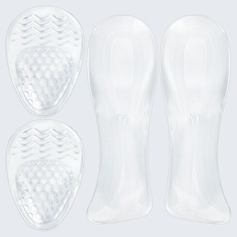 Weight Shifting Insoles for High Heels, Gel Soft Comfort High Heel Inserts Self-Adhesive Anti-Slip Weight Cushion Pads Transparent Feet Protectors Shoe Inserts for Women in Saudi Arabia