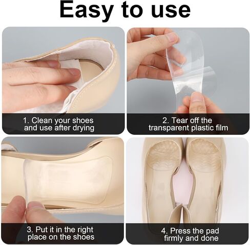 Weight Shifting Insoles for High Heels, Gel Soft Comfort High Heel Inserts Self-Adhesive Anti-Slip Weight Cushion Pads Transparent Feet Protectors Shoe Inserts for Women in Saudi Arabia