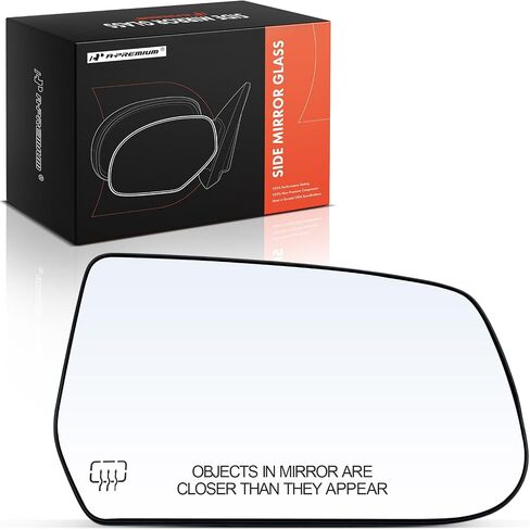 A-Premium Right Passenger Side Heated Mirror Glass with Backing Plate Compatible with Chevrolet Equinox 2010-2017 & GMC Terrain 2010-2014 - Exterior Side View Convex Mirror in Saudi Arabia