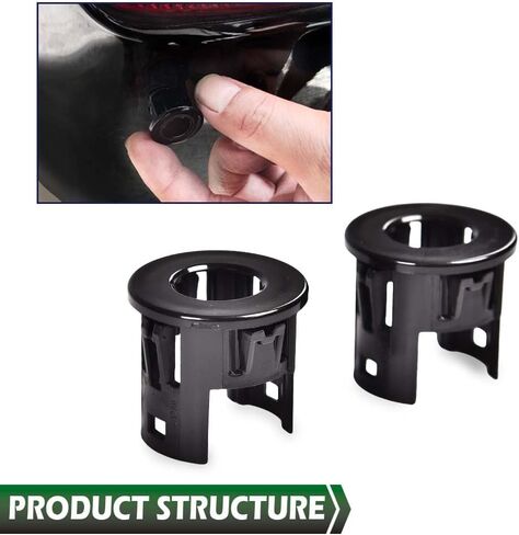 2PCS Parking Assist Sensor Bezels Compatible with Dodge Ram 1500 2014-2018 Bundle Rear Bumper Sensor Inner Outer Bezel Retainer in Saudi Arabia