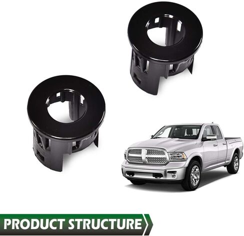 2PCS Parking Assist Sensor Bezels Compatible with Dodge Ram 1500 2014-2018 Bundle Rear Bumper Sensor Inner Outer Bezel Retainer in Saudi Arabia