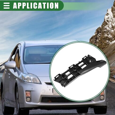Motoforti Front Left Right Bumper Bracket, Driver Passenger Side Bumper Support, for Toyota Prius 2010-2015, Plastic, No.5211647041/5211547040, Black, 1 Pair in Saudi Arabia