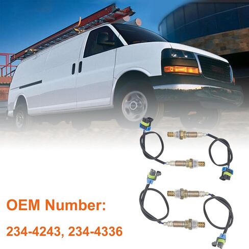 Oxygen Sensor Upstream & Downstream O2 Sensor 234-4243, 234-4336 Fit for Chevy Express 1500 2500 3500 2008-2014, for GMC Savana 1500 2500 3500 2008-2014 in Saudi Arabia