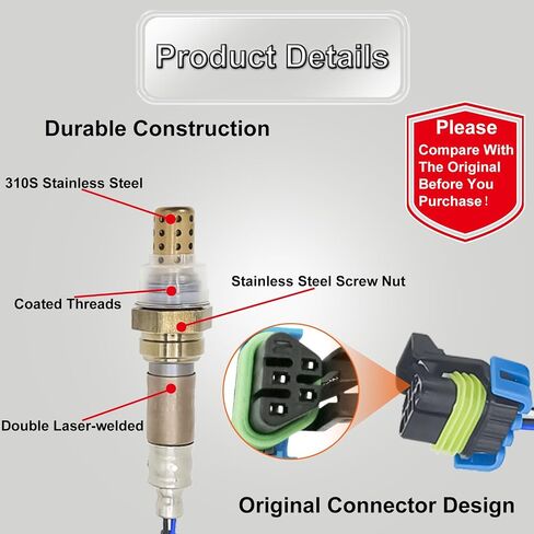 Oxygen Sensor Upstream & Downstream O2 Sensor 234-4243, 234-4336 Fit for Chevy Express 1500 2500 3500 2008-2014, for GMC Savana 1500 2500 3500 2008-2014 in Saudi Arabia
