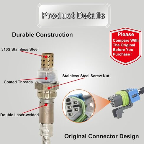 Oxygen Sensor Upstream & Downstream O2 Sensor 234-4243, 234-4336 Fit for Chevy Express 1500 2500 3500 2008-2014, for GMC Savana 1500 2500 3500 2008-2014 in Saudi Arabia