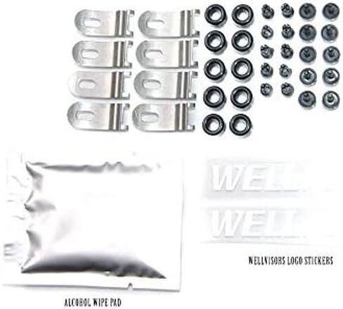 Wellvisors Windows ، انحرافات الرياح المتوافقة مع لكزس 2001-2006 LS430 مع حراس المطر Chrome 3-847LX017 in Saudi Arabia