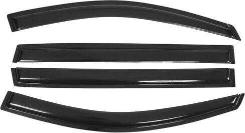 FreeMotor802 Tape-on Window Deflectors متوافقة مع 2004-2010 Toyota Sienna ، أقنعة أحواض المطر الجانبية المنحرفون في الرياح تنفيس الأوساط in Saudi Arabia