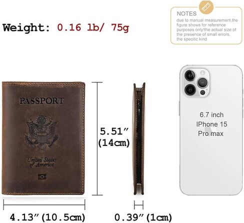 Full Grain Leather Airtag Passport Holder RFID Blocking Travel Passport Wallet Slim Passport Cover Case with 4 Cards Slots, Coin Pocket (Green) in Kuwait