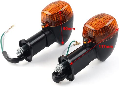 Liru 2PCS Motorcycle Rear Turn Signals Indicator Light For Kawasaki ZR7S 2001-2005, Black in Saudi Arabia